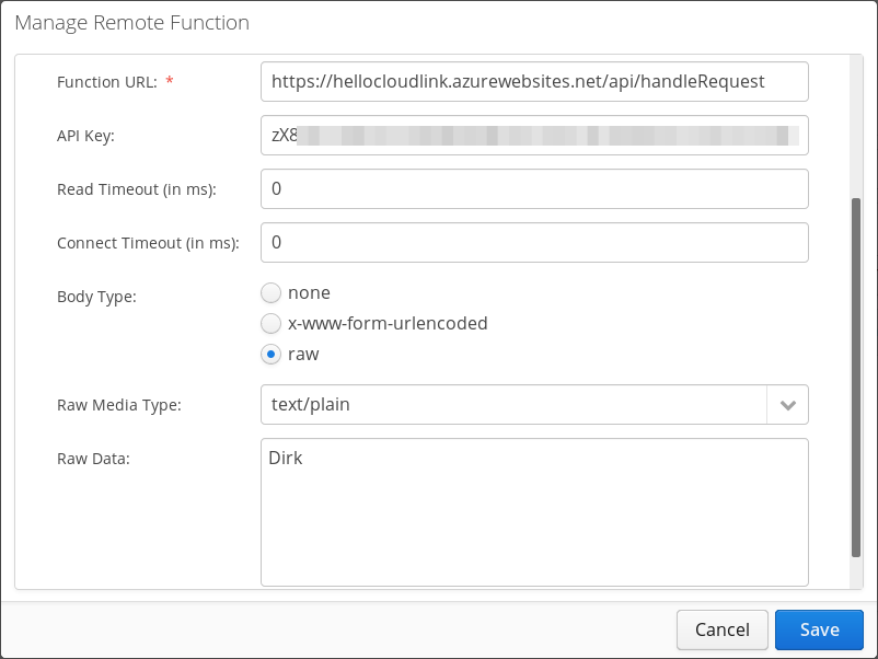 GCL create azure function