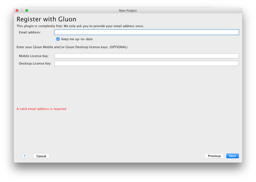 Gluon Settings