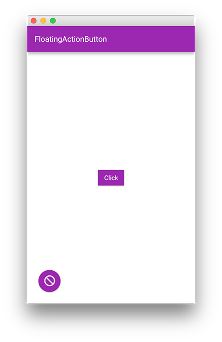 Screenshot of FloatingActionButton