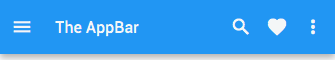 Screenshot of AppBar
