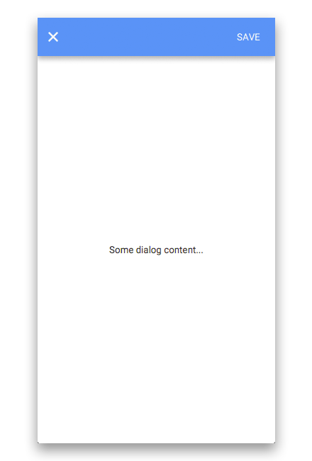 Screenshot of Fullscreen Dialog