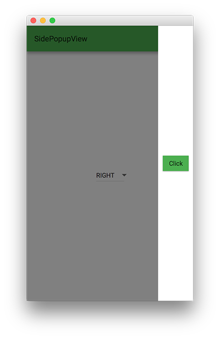 Screenshot of SidePopupView