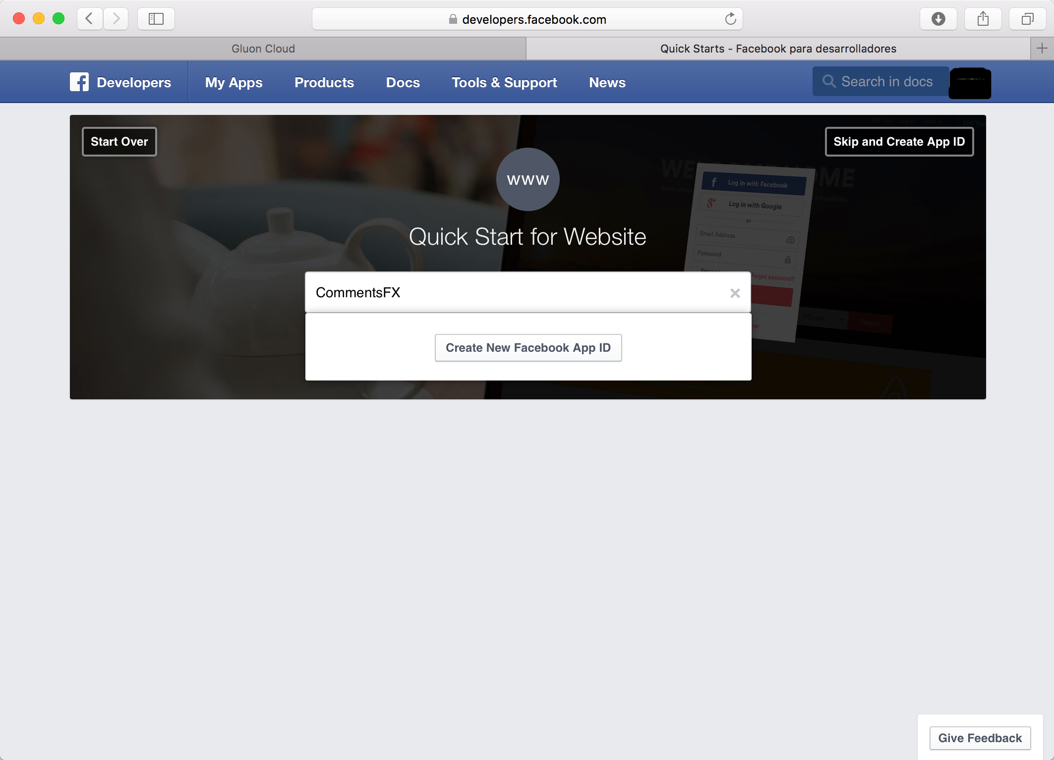 Provide App Id Facebook