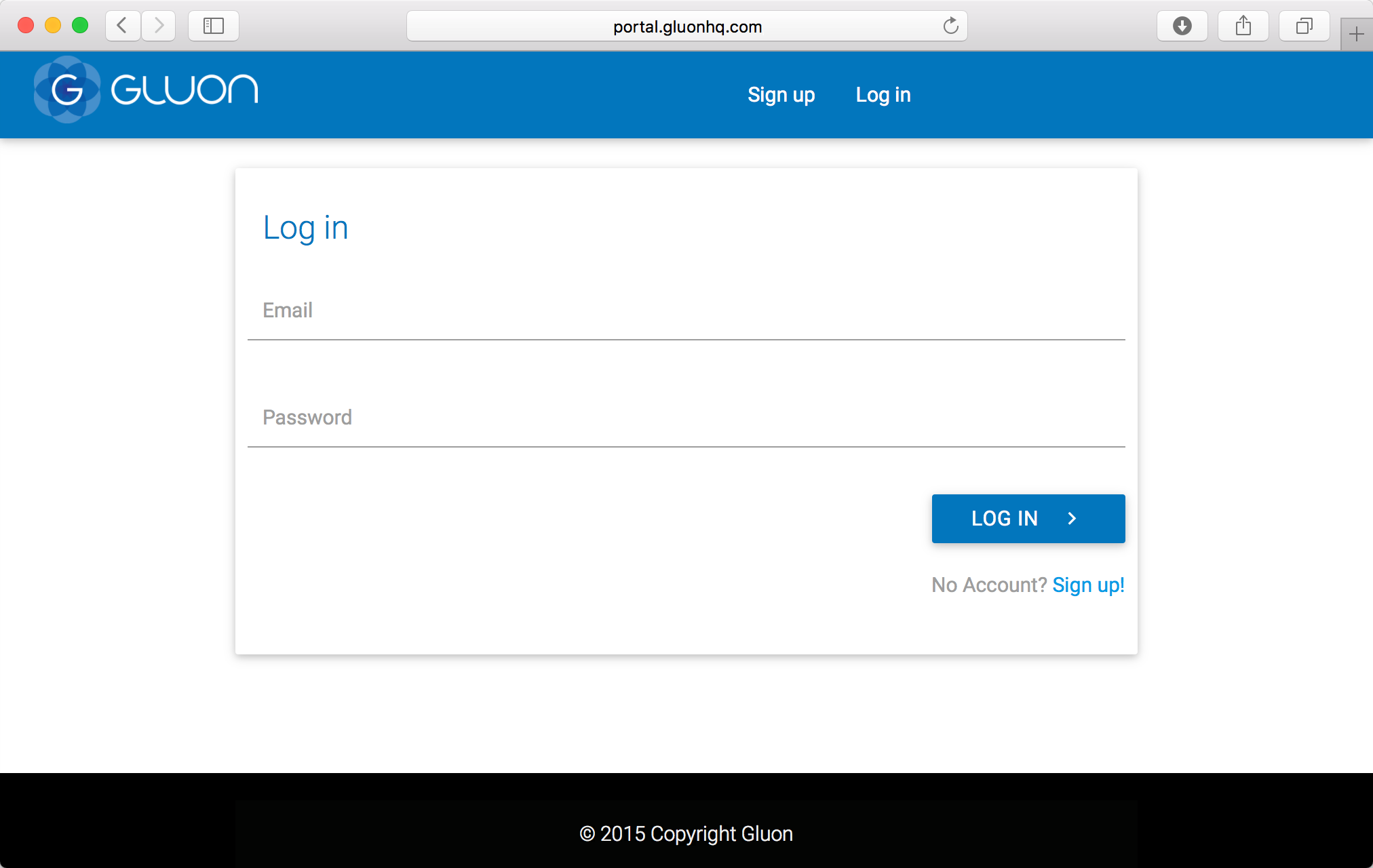 Access to Gluon Cloud Portal