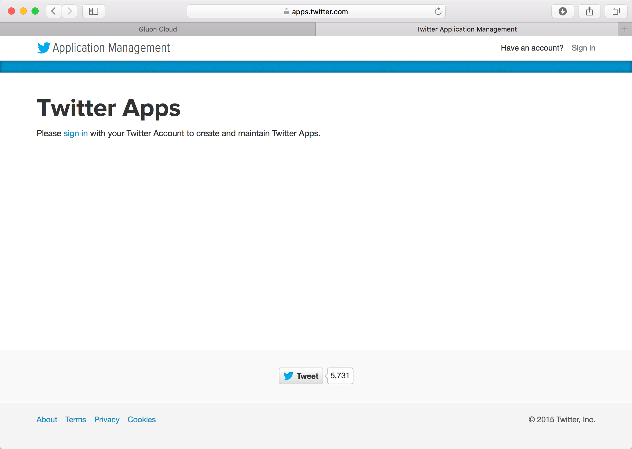 Access Twitter Apps