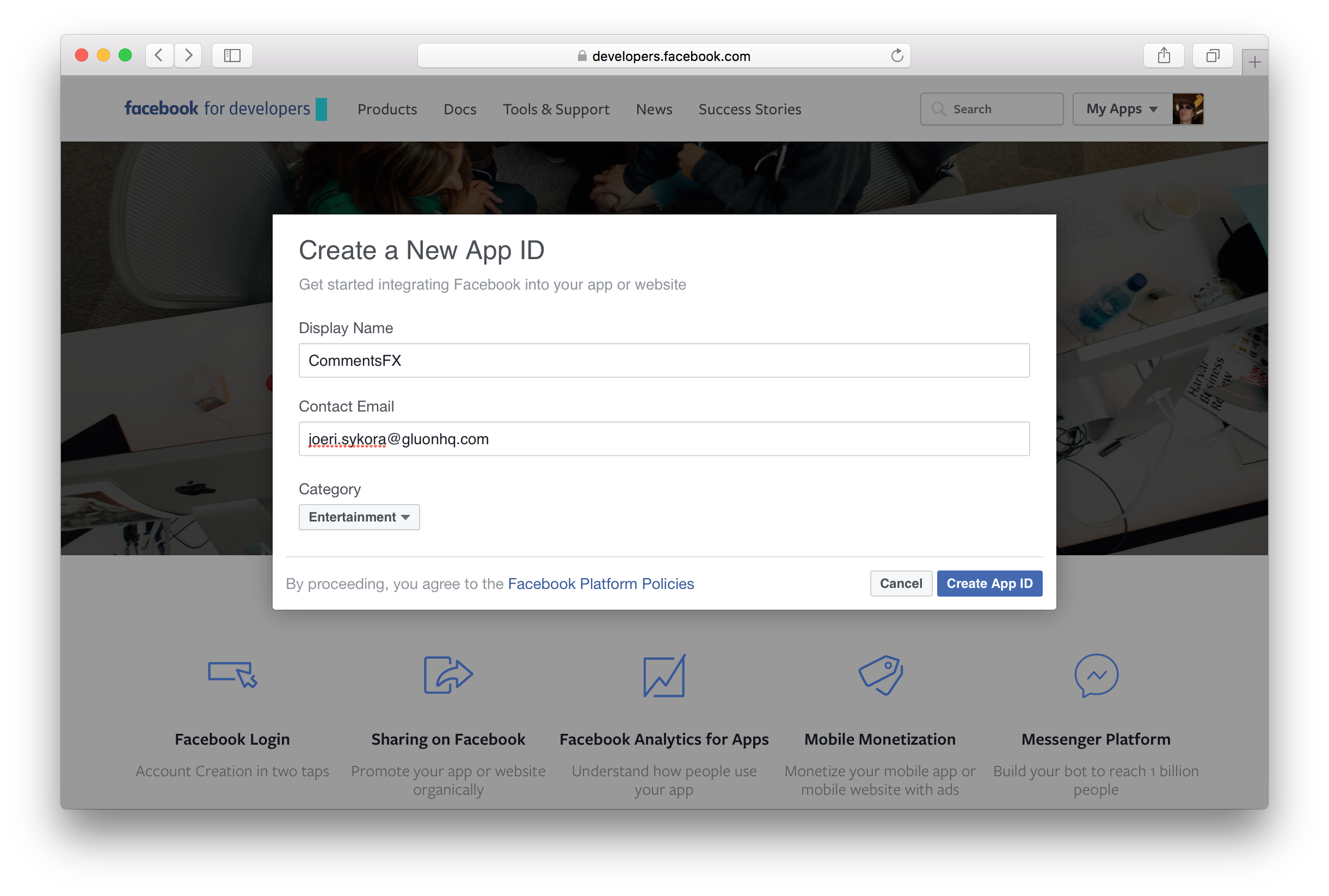 Facebook Authentication