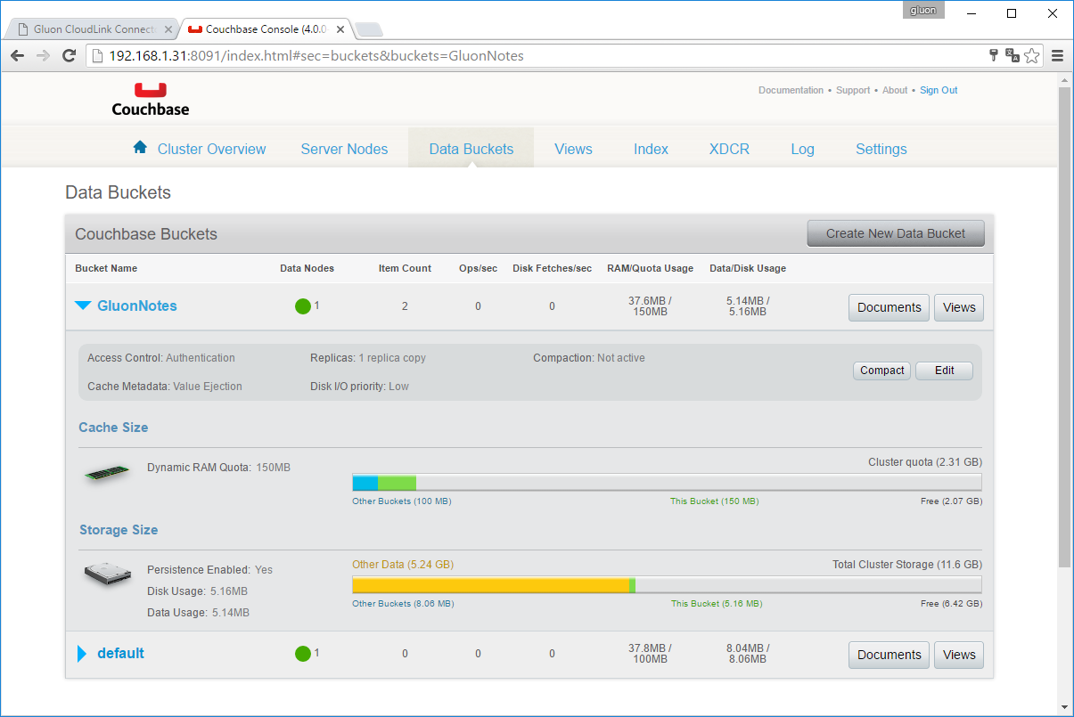 couchbase server bucket