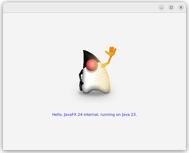 HelloFX Linux running