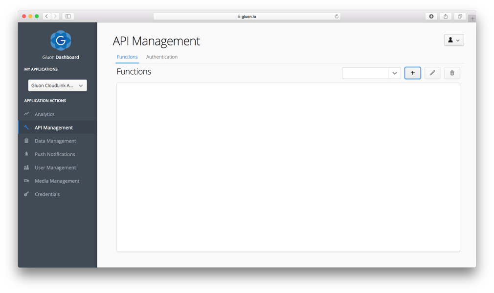 API Management view
